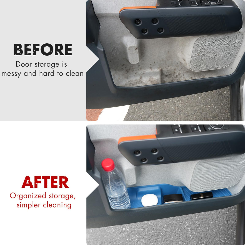 Mabett Maverick door-pocket protection tray reduces clutter in the door area.