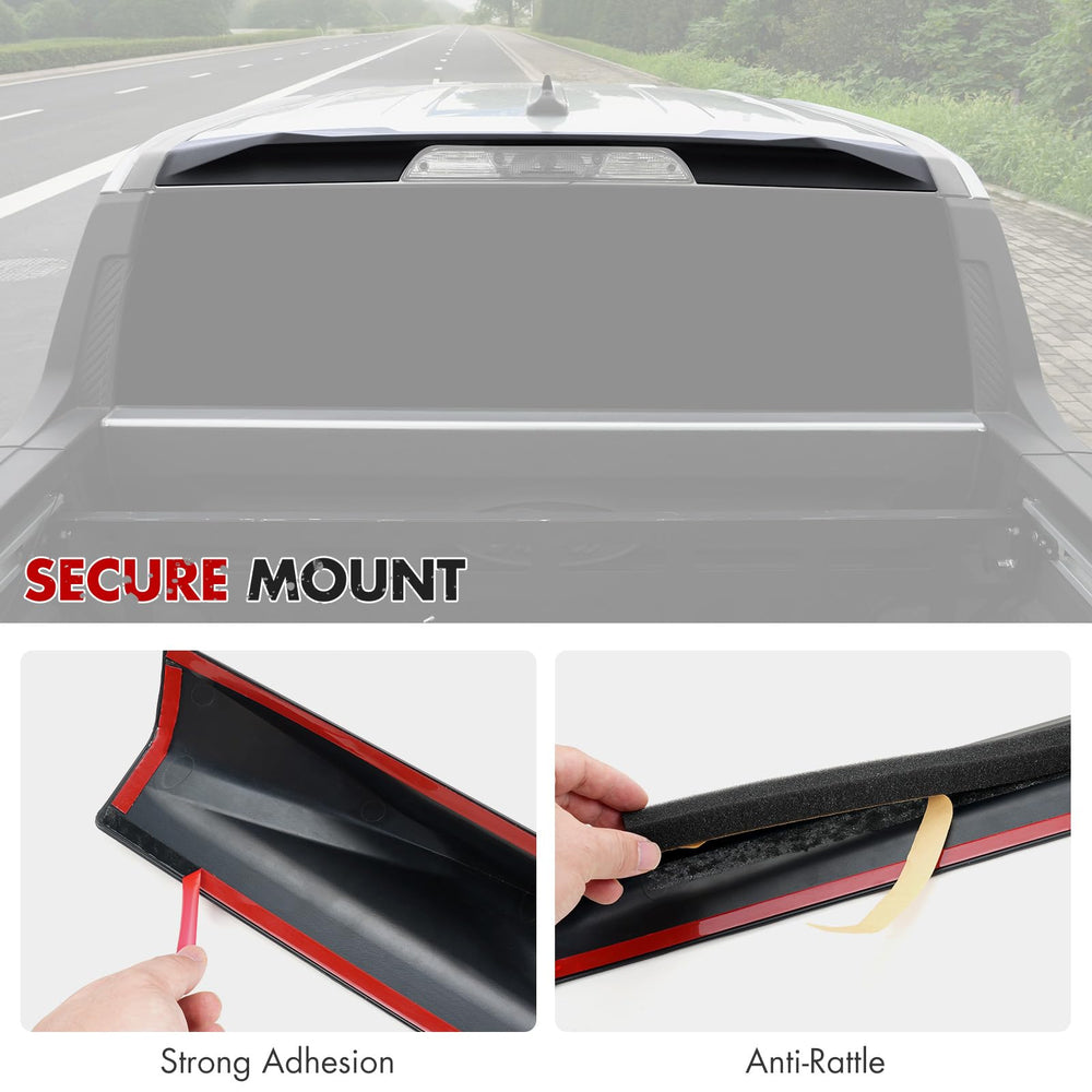 Mabett Maverick rear roof spoiler weather durability under sun and rain.