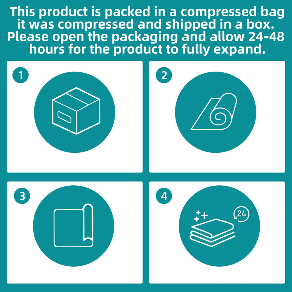 MABOZOO cushion expands to full thickness after unpacking