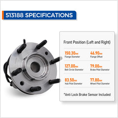 MACEL Envoy XL hub bearing delivers smooth, low-friction rotation.