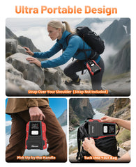 Macson 5000A compact storage bag with jump starter and accessories.