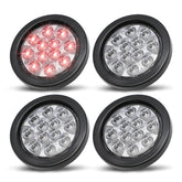 MADCATZ trailer tail light with clear lens and red glow for heightened night visibility.