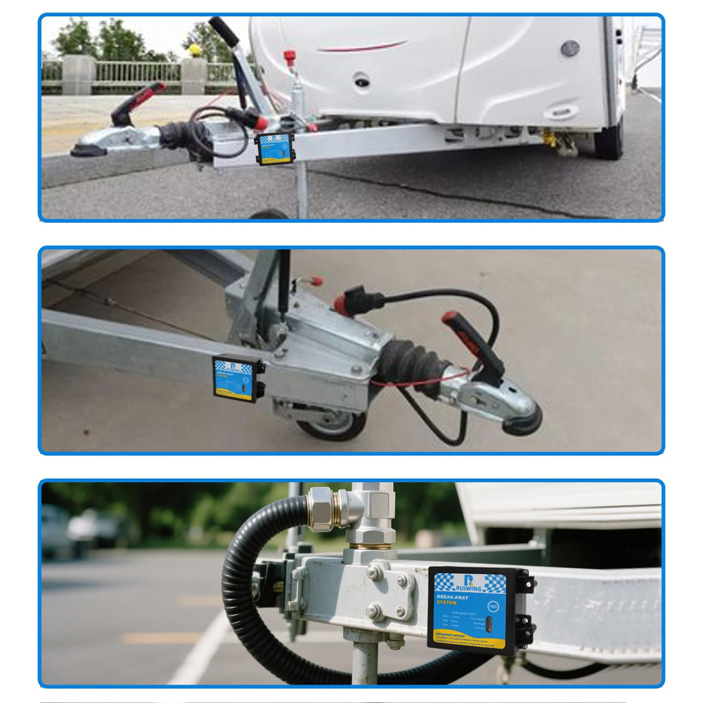 MADONGLI trailer safety system automatically engages brakes if detachment occurs