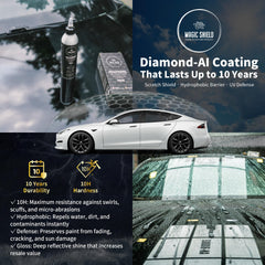 Magic Shield Diamond AI Coating professional application by detailer endorses premium protection