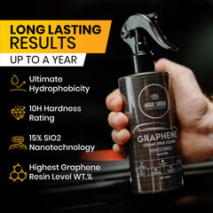 Magic Shield spray application demonstrates quick, even coating.
