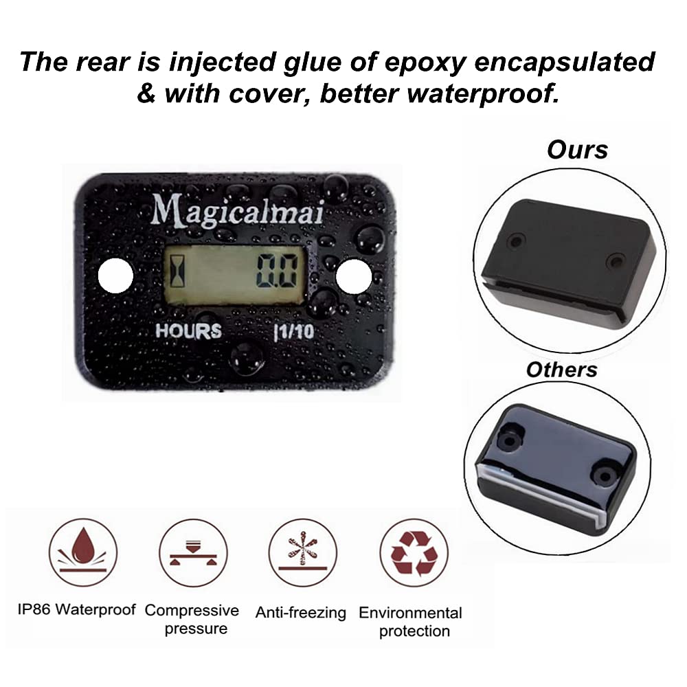 Magicalmai IP68 waterproof hour meter in rugged outdoor use