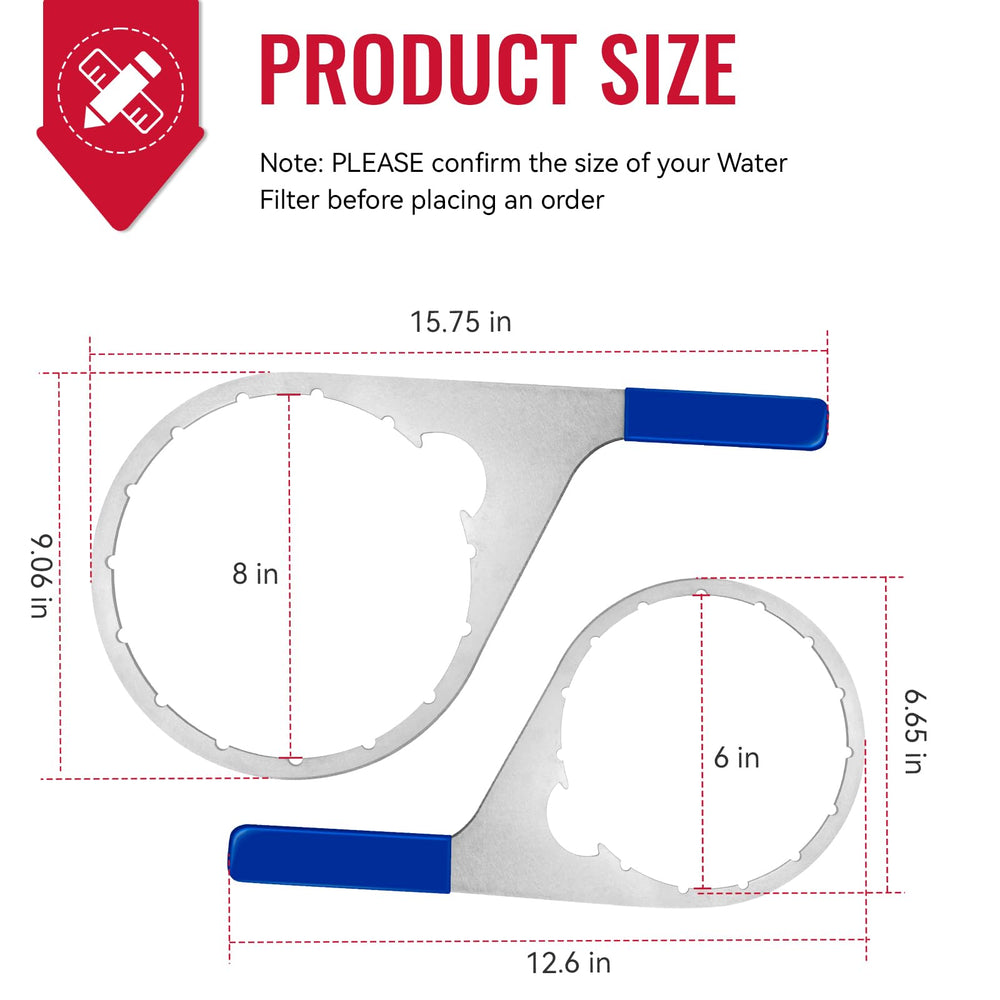 Magluv 6-inch wrench with blue handle detail showing non-slip grip for comfortable use.