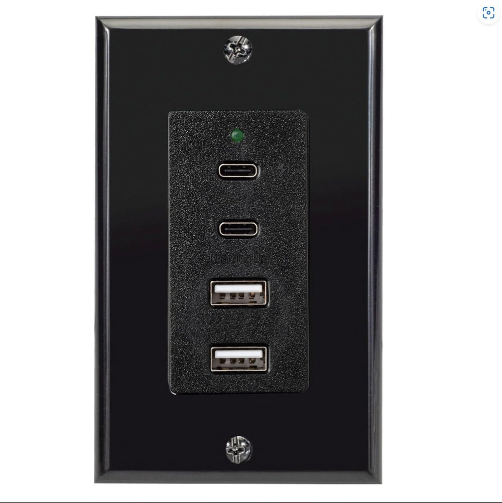 Magnadyne wall mount with USB-C and USB-A ports ready for RV charging