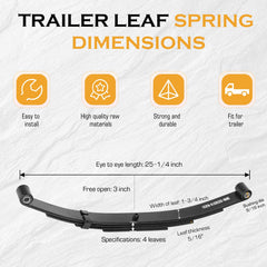 Magorfas double-eye spring with 25-1/4 inch length designed for SW4B trailers.