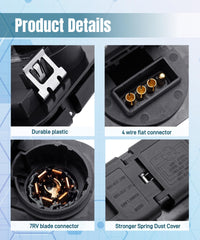 Maigoo 7-Way trailer wiring connector plug close-up terminal highlights precise connections.