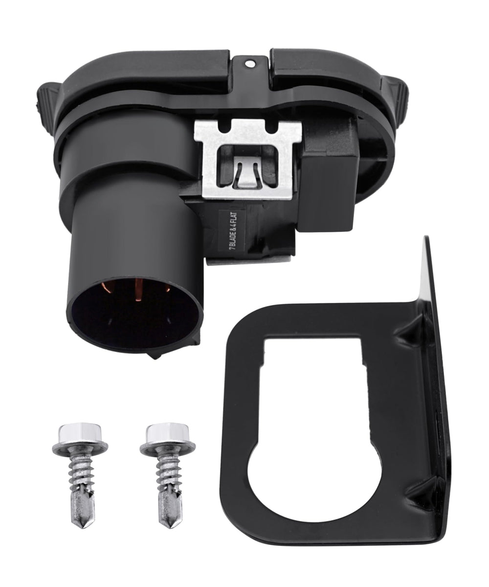Maigoo 7-Way trailer wiring connector plug front view shows durable build for secure towing.