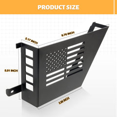 Black finish MAIKER front door storage blends with Jeep interior.