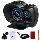 MAIMEIMI OBD2 GPS HUD speed readout on windshield for clear mph viewing.