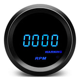 MAIMEIMI tachometer front view with blue digital display for quick RPM checks.