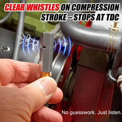 Audible signal from MainUseool TDC whistle indicating approaching TDC.