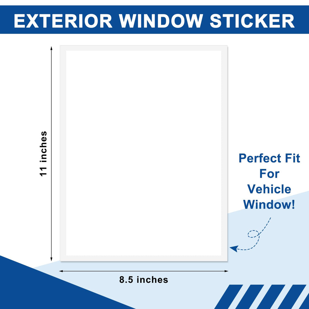 Maitys car dealer window stickers, print-ready exterior labels for quick signage.