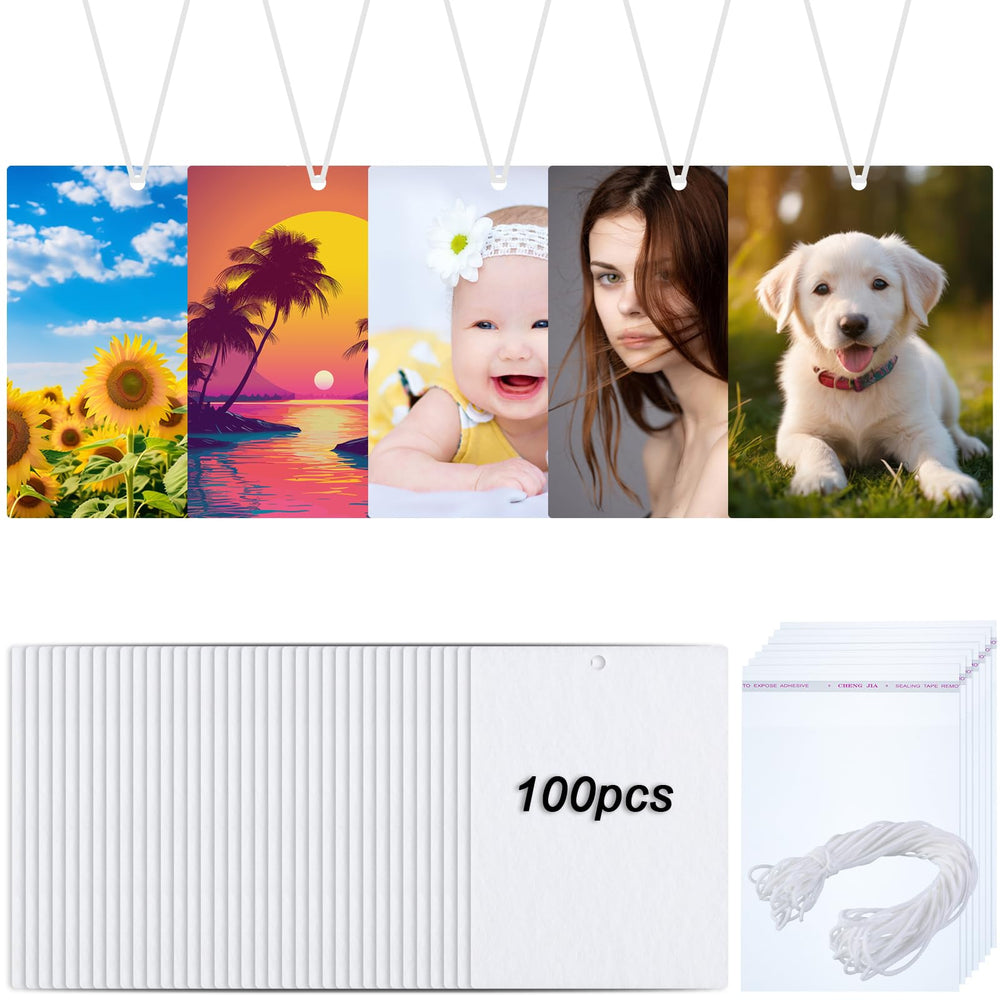 Maitys sublimation air freshener sheets – customizable dye-ready surface for personalization.