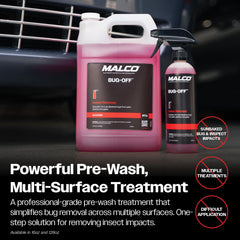 Malco Bug Off emulsifies bugs for quick grills and hoods cleanup.