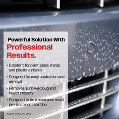 Malco Bug Off spray action demonstrates convenient prewash application.