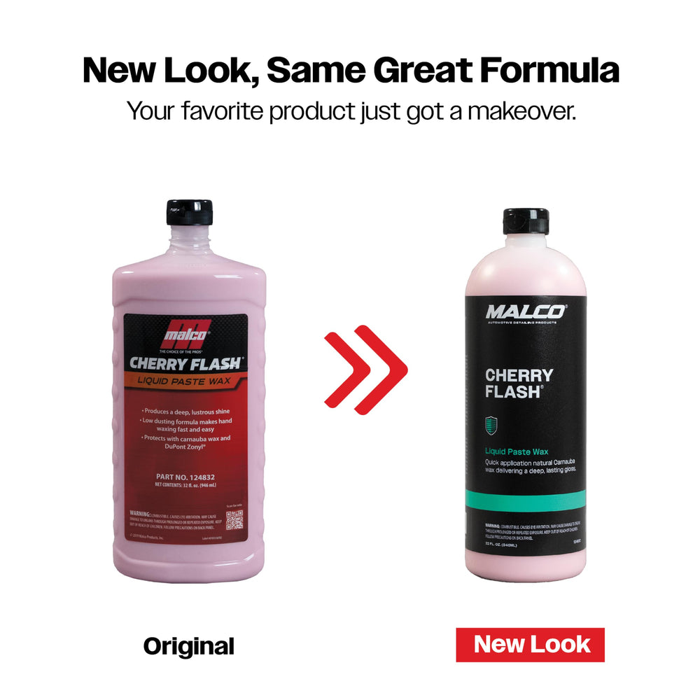 Malco Cherry Flash orbital buffer in use for even wax coverage