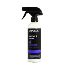 Malco Clean and Shine interior cleaner bottle for quick interior cleaning.