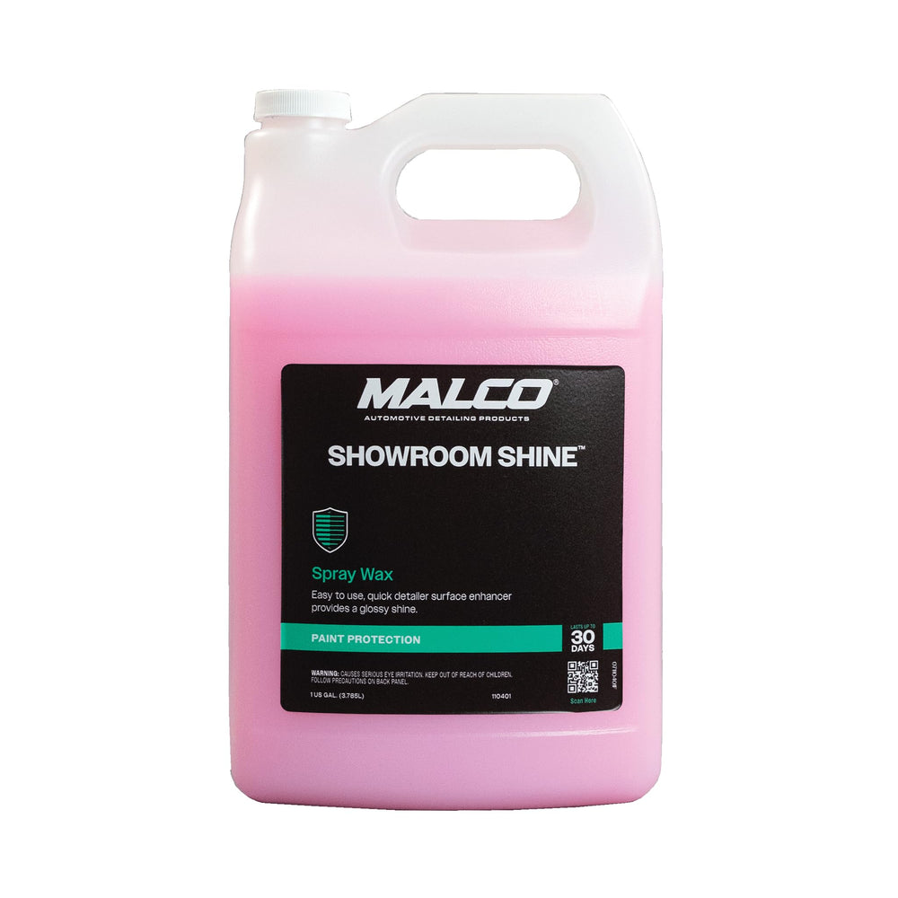 Malco Showroom Shine spray bottle ready for paint detailing and quick results