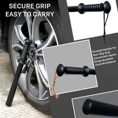Malterzer tire checker used on a truck tire for pressure check.