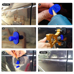 Manelord ergonomic lever design enables efficient dent repair with less effort
