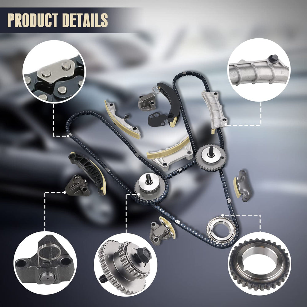 Mango S 36 timing chain kit packaging open box, ready for installation