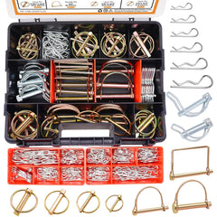 Mankk 202PCS hitch pin kit box view shows diverse pins for quick releases