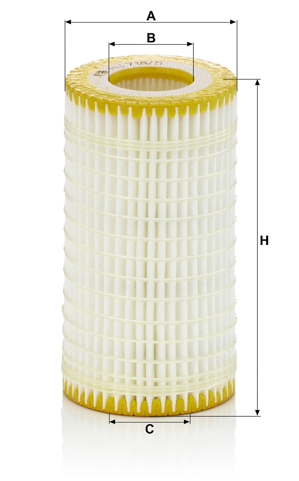 Mann Filter HU 718/5 x pleated media increases filtration surface