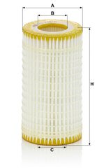Mann Filter HU 718/5 x pleated media increases filtration surface