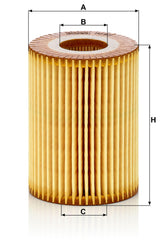 Mann Filter HU 821x oil filter assembly demonstrating metal-free construction.