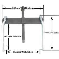 MANNIFEN gear puller demonstrates pulley and flywheel removal application.