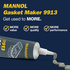 MANNOL 9913 gasket maker high-temp-seal resists oil, coolant and heat exposure.