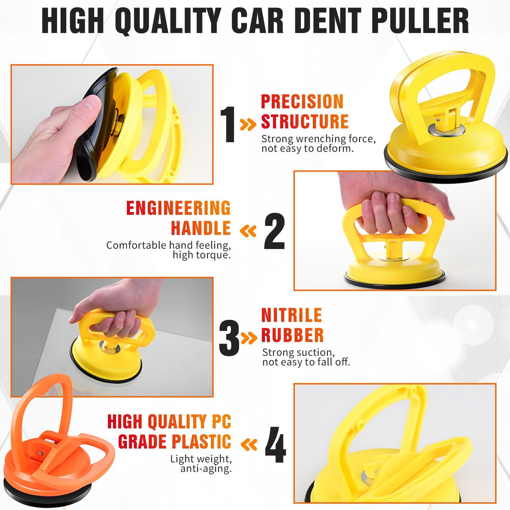 Manoai heat-and-stick steps illustrate easy DIY dent repair.