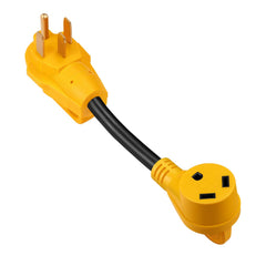 Manshan 50A to 30A RV Adapter with LED indicator guides safe hookups outdoors