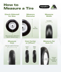 Marathon 20011 grease fitting and tube-type tire for easy maintenance