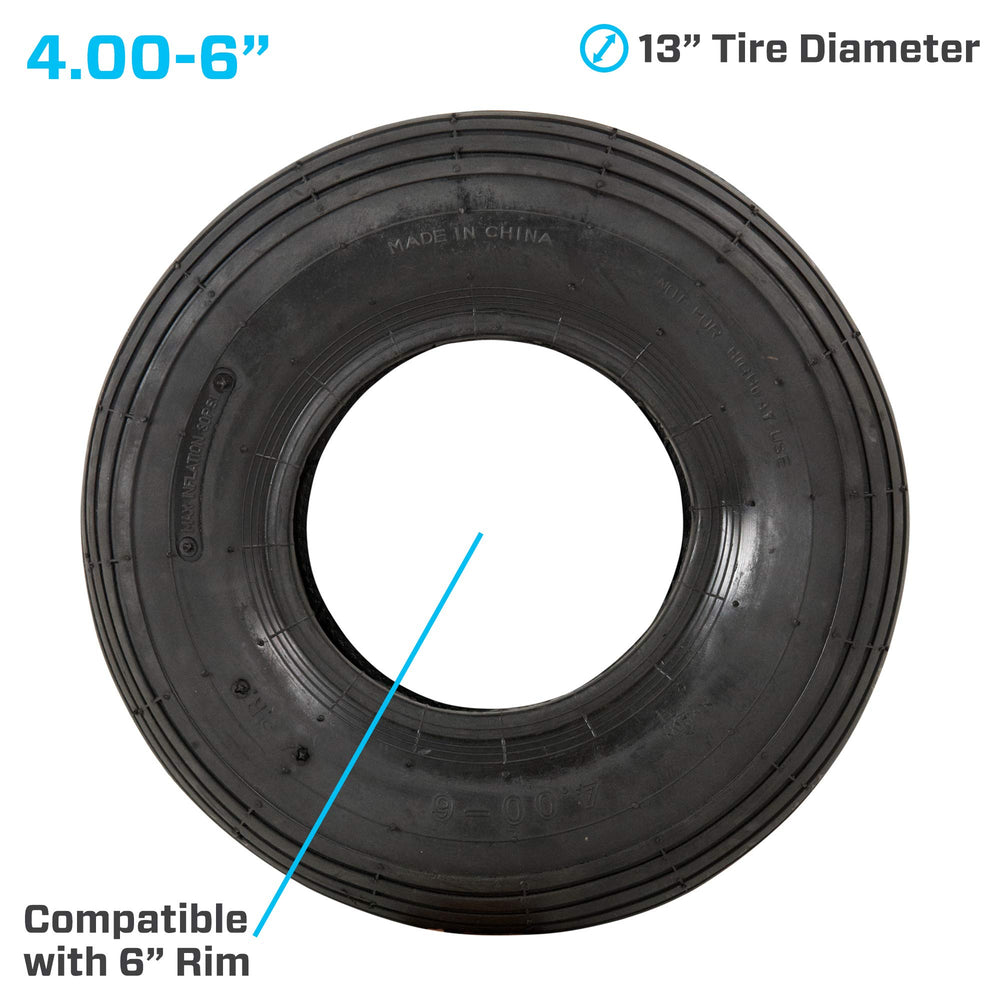 Marathon tire mounted on a 6 inch rim demonstrates compatibility.