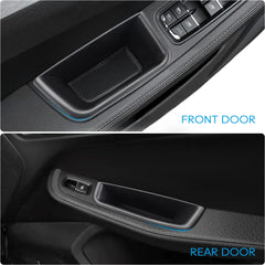 MARCHFA car door tray organizer close-up ABS material and durable construction.