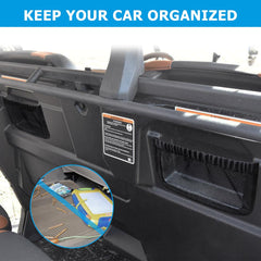 Defender Max with MARCHFA storage nets enhancing rear storage options.
