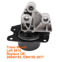 Mardarth left transmission mount enhances chassis stability for Captiva Equinox 2.4L.