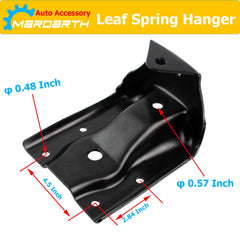 Mardarth rear leaf spring hanger closeup emphasizes high-quality welds and corrosion resistance.
