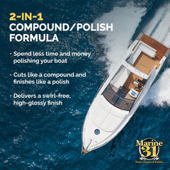 Using a circular polisher with Marine 31 cleaner for oxidation removal
