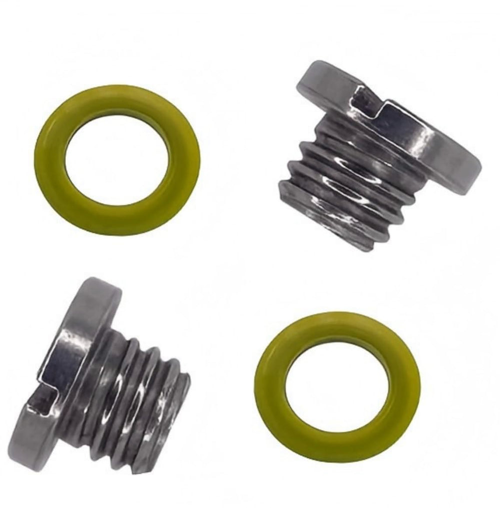 Marinepro lower unit oil drain plug kit closeup showing durable stainless steel for reliable oil changes