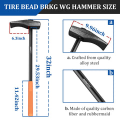 MARKETTY Tire Hammer durable alloy-glass-carbon construction for long-lasting reliability