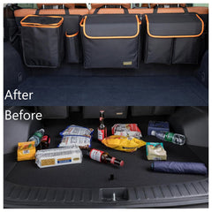 MARKSIGN Deluxe backseat view shows organized cargo space.