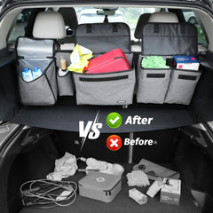 Three large compartments organize travel gear and sports equipment