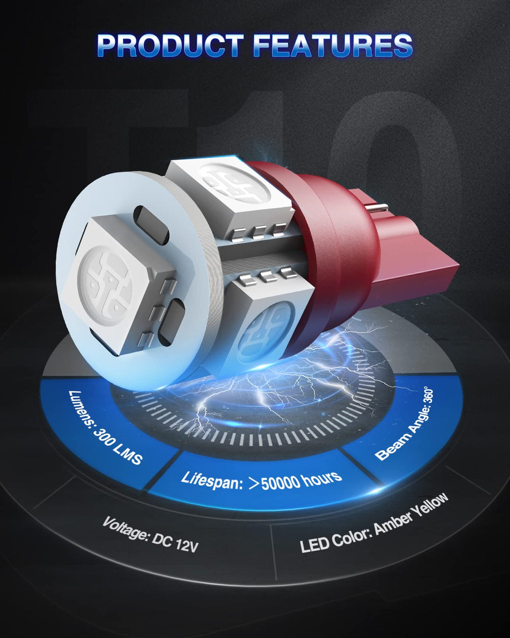 Marsauto 194 LED bulb provides plug-and-play setup with no polarity