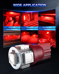 Marsauto 194 LED red license plate light improves legibility at night
